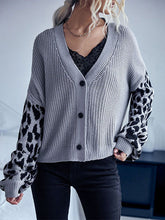 Single-breasted Leopard Print Sweater Jacket 2023-03-14 InsStreet